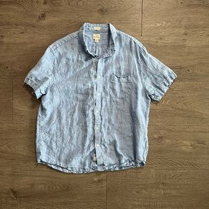 J Crew Baird McNutt Men’s Short Sleeve Irish Linen Shirt - XL